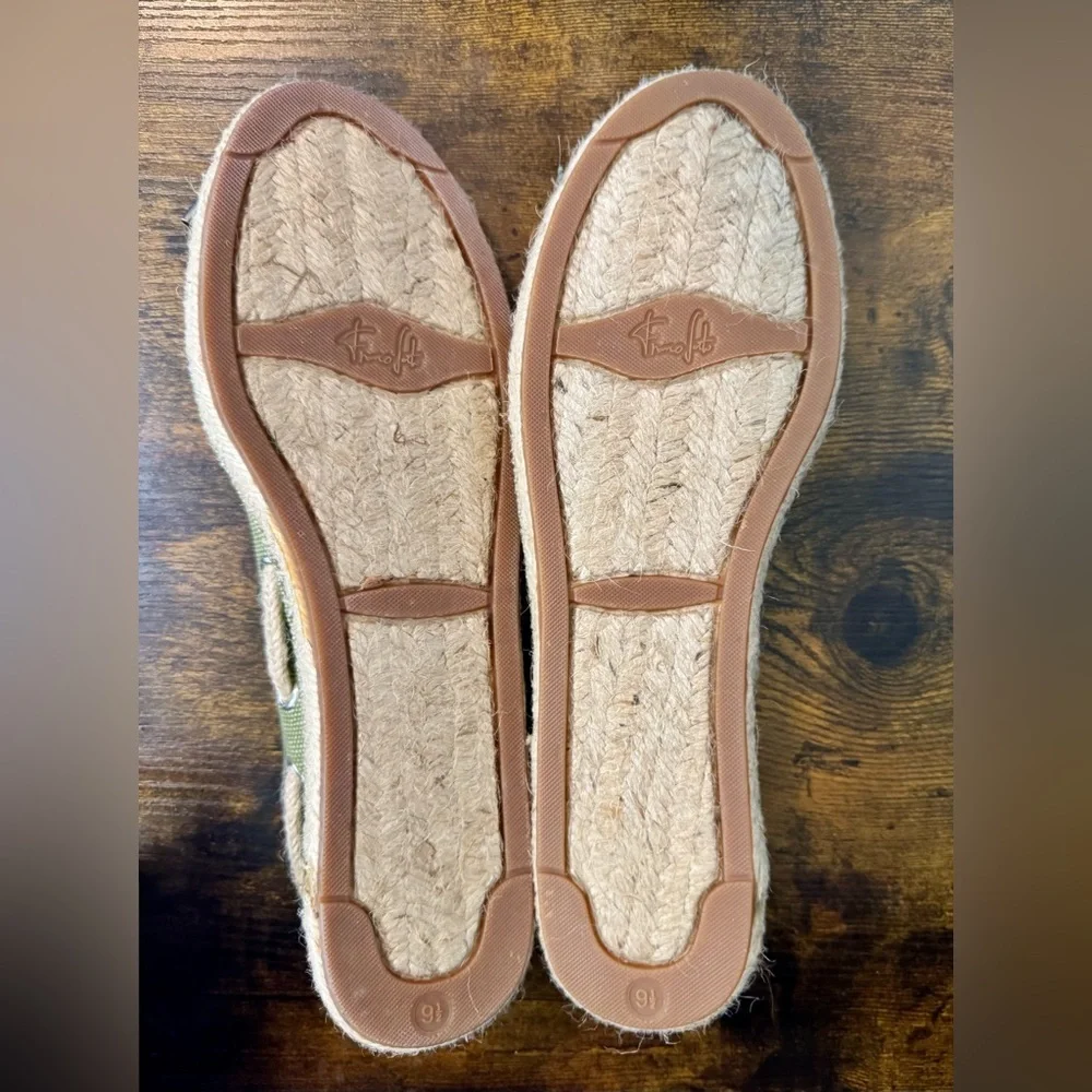 Franco Sarto Raffia Espadrilles Slip On Flat Shoes (Size 9.5)